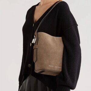 Marc Jacobs Grey/Taupe Suede Shoulder Bag NWT